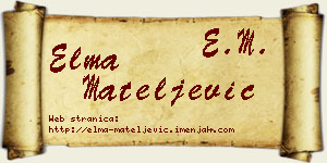 Elma Mateljević vizit kartica